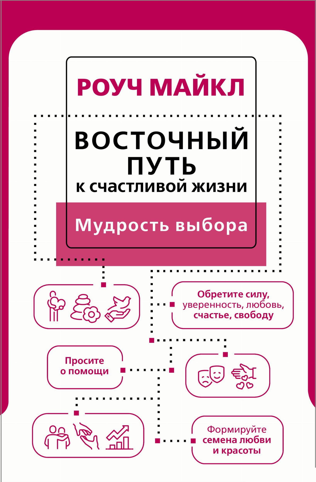 Обложка книги "Восточный путь к счастливой жизни" от SOVABOOKS, книга по эзотерике и мудрости выбора.