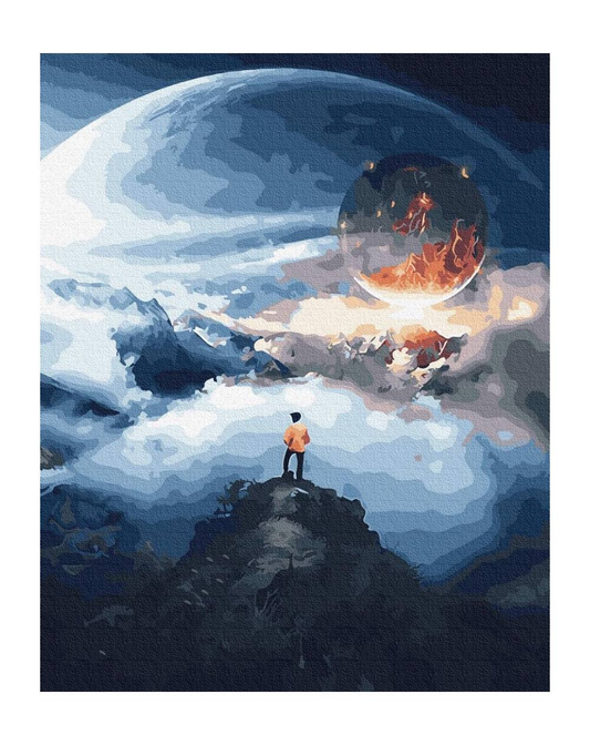 Картина по номерам "Космос" от Sovabooks, набор для творчества, изображение космических сцен и планет, художественный комплект