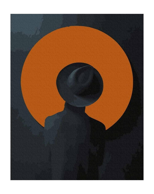 Картина по номерам Лунный человек от Sovabooks, набор для творчества с изображением луны и фигуры человека.