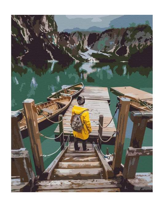 Картина по номерам "Путешественник" от Sovabooks для творчества и рукоделия, изображение путешественника на холсте
