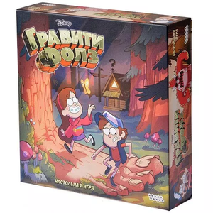 Настольная семейная игра Гравити Фолз от Sovabooks с ярким дизайном и персонажами из популярного мультфильма.