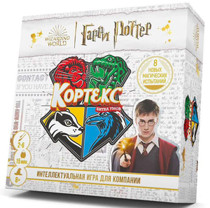 Настольная игра "Гарри Поттер" Кортекс для детей от Sovabooks, яркая упаковка и игровые элементы на изображении.