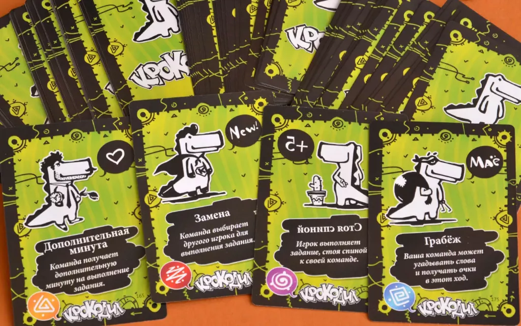 Базовая игра Крокодил от SOVABOOKS, настольная игра для вечеринок, изображение с игрой и игровыми элементами