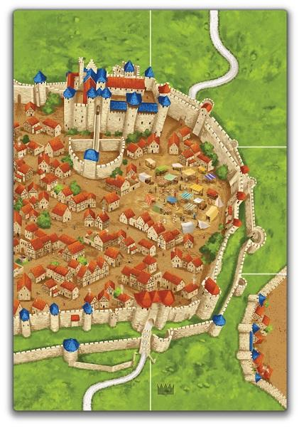 Настольная игра Каркассон: Королевский подарок, новое издание от SOVABOOKS, изображение коробки и игрового поля
