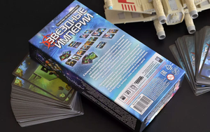 Настольная игра "Звёздные Империи" для взрослых и пар от Sovabooks, изображение коробки и игрового поля.