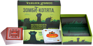Настольная игра Взрывные котята Зомби-котята от Sovabooks для вечеринок и развлечений с яркими иллюстрациями.