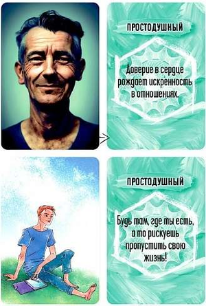 Метафорические карты Мужское начало Sovabooks для психологической работы и самопознания, изображение на карте с символами мужской энергии