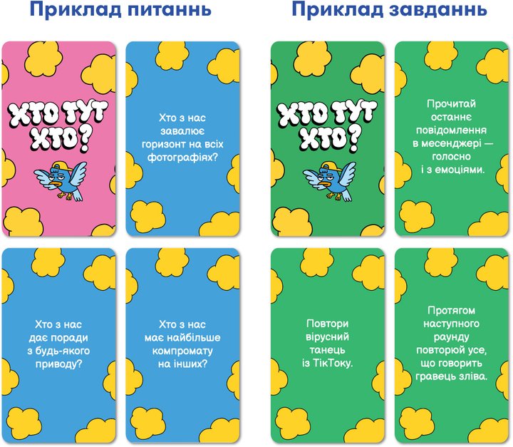 Настольная игра "Хто тут хто?" от SOVABOOKS для веселых партийных игр и развлечений с друзьями.