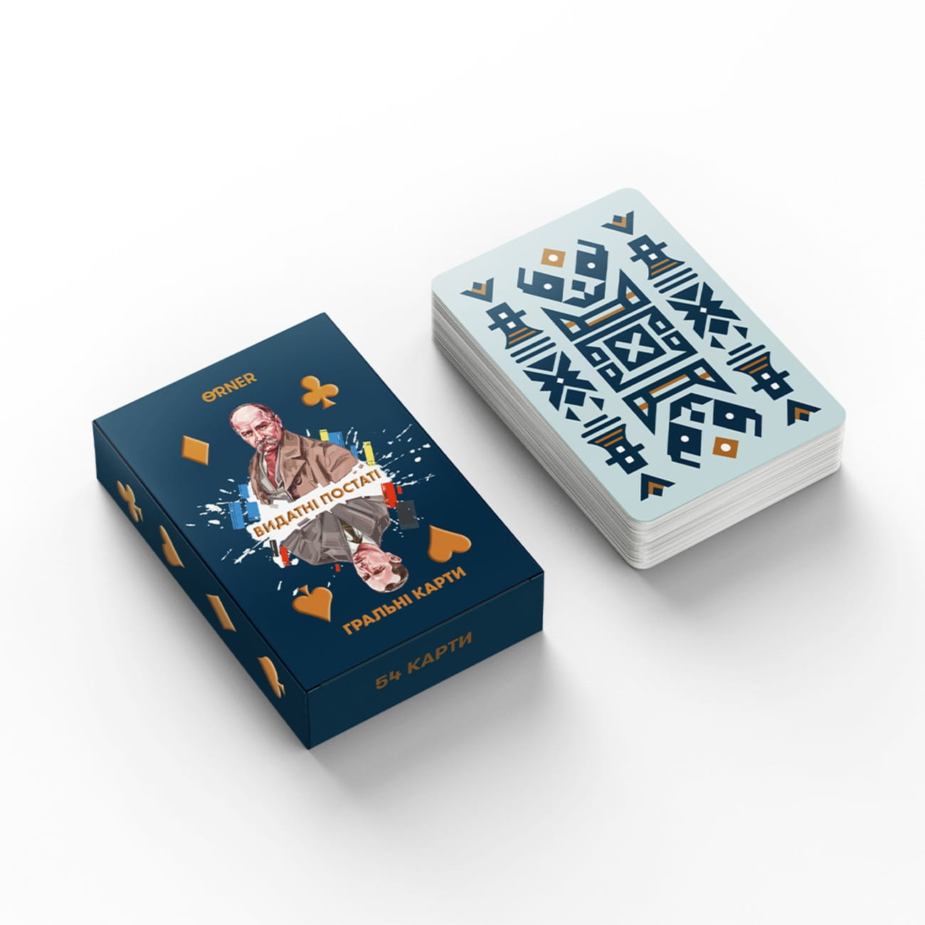 Игровые карты SOVABOOKS "Видатные постаті" для карточных игр, изображение лиц известных исторических личностей