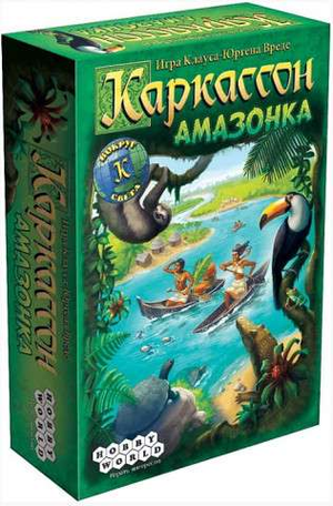 Настольная игра Каркассон от Sovabooks, стратегическая настолка с изображением игрового поля и фишек для игры.
