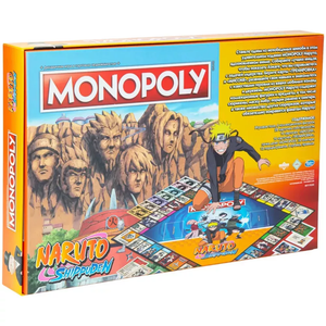 Настольная игра Монополия Наруто от Sovabooks, стратегическая игра с изображениями персонажей из аниме Наруто.