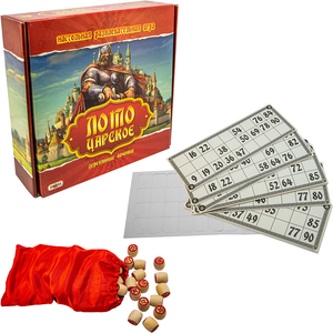 Настольная игра Лото с деревянными бочонками Царське, классическая игра для развлечений, от бренда Sovabooks.