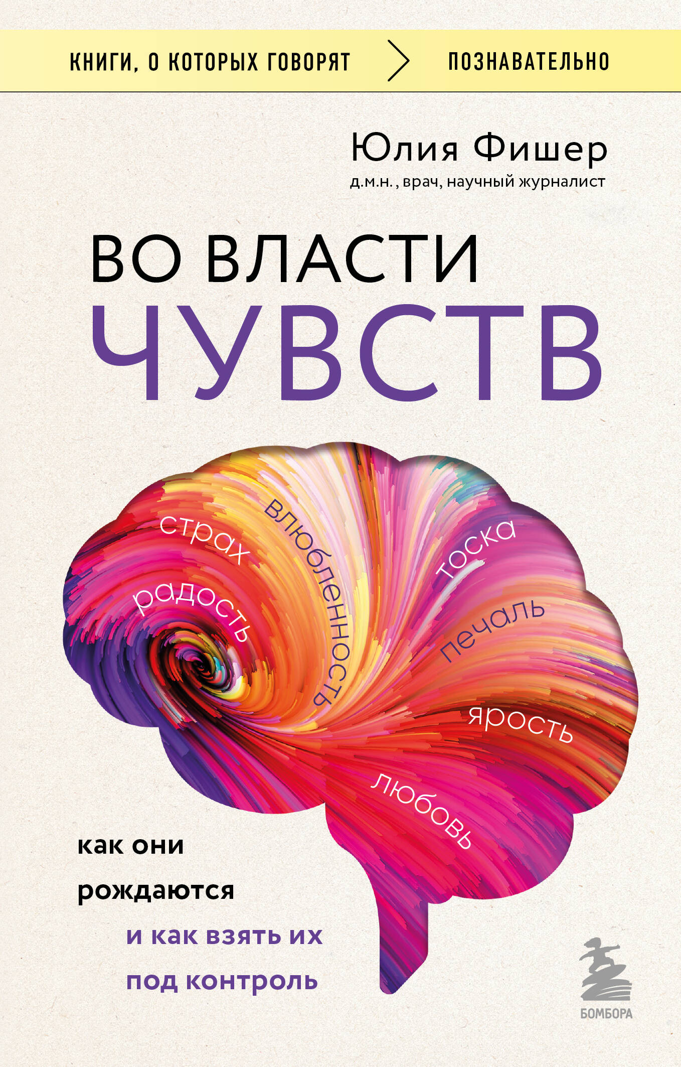 Обложка книги «Во власти чувств» от SOVABOOKS, изображение с названием и автором, о психологии и управлении эмоциями.