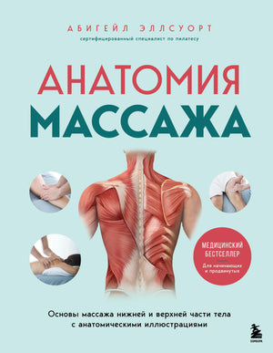 Книга "Анатомия массажа" Эллсуорт А, иллюстрации анатомии для массажа верхней и нижней части тела, учебное пособие