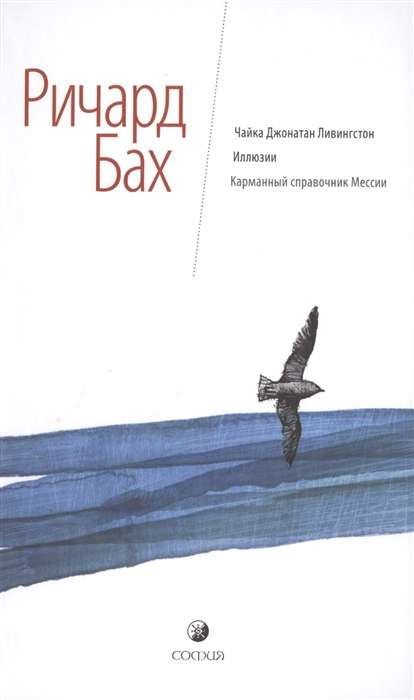SOVABOOKS pocket guide featuring "Jonathan Livingston Seagull" illusions and insights, with a cover image of the book.