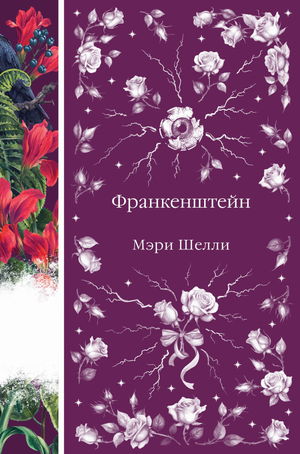 Обложка книги "Франкенштейн" Мэри Шелли, классика русского художественного издания от Sovabooks, с изображением титульной страницы