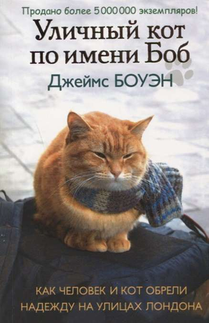 Уличный кот по имени Боб — современная российская художественная книга от Sovabooks, изображение обложки книги.