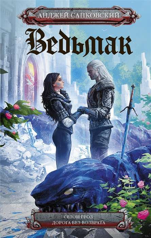 Обложка книги "Дорога без возврата" Анджея Сапковского, фантастический роман, издание Sovabooks, тёмный фон, название заметно