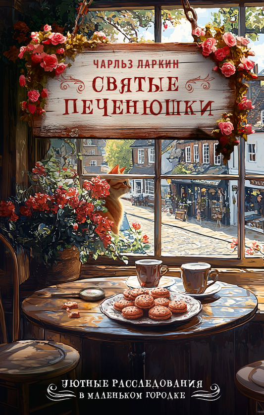Книга "Святые печенюшки" от Sovabooks, российский роман в жанре мистики и триллера, изображение обложки.