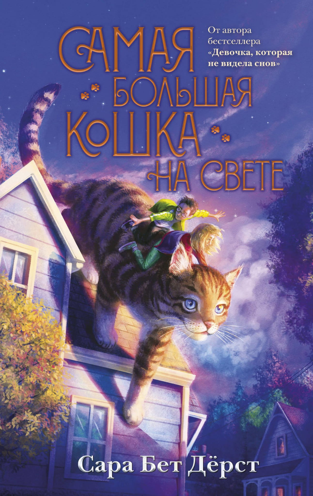 Книга для детей "Самая большая кошка на свете" от Sovabooks, иллюстрация на обложке фантастического и научно-фантастического романа