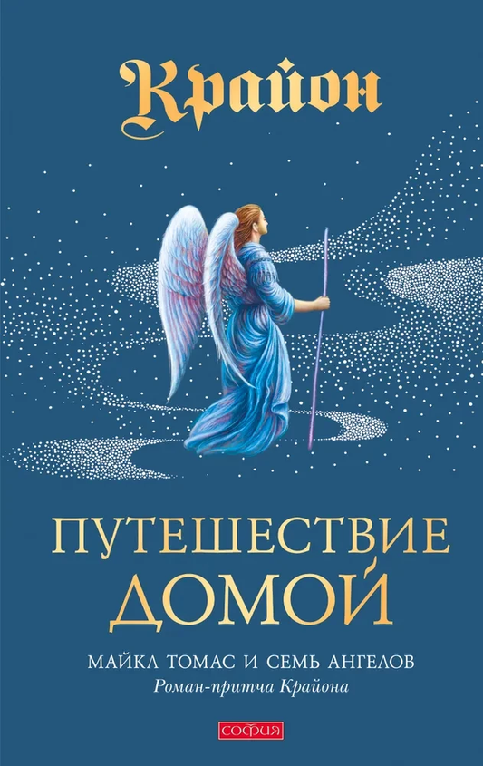 Книга "Путешествие домой" Майкла Томаса и семи ангелов, российская эзотерическая нон-фикшн, изображение обложки книги.