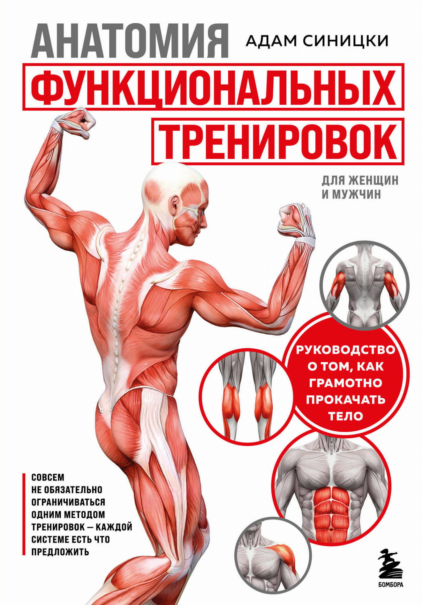Обложка книги "Анатомия функциональных тренировок" от Sovabooks, руководство по эффективным тренировкам и укреплению тела.