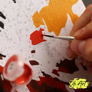 Картина по номерам Девочка с рыбой, набор для творчества Sovabooks, художественный комплект для рисования и рукоделия