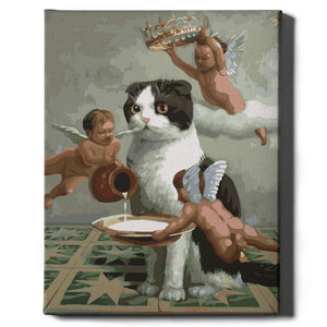 Игра-раскраска по номерам "Кошачий рай" от Sovabooks, изображение с деталями котов и яркими цветами на доске