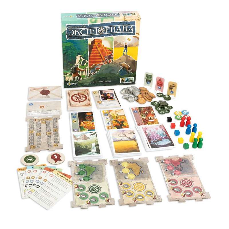 Настольная игра Эксплориана от Sovabooks, семейная настолка для веселых игр и совместных развлечений.