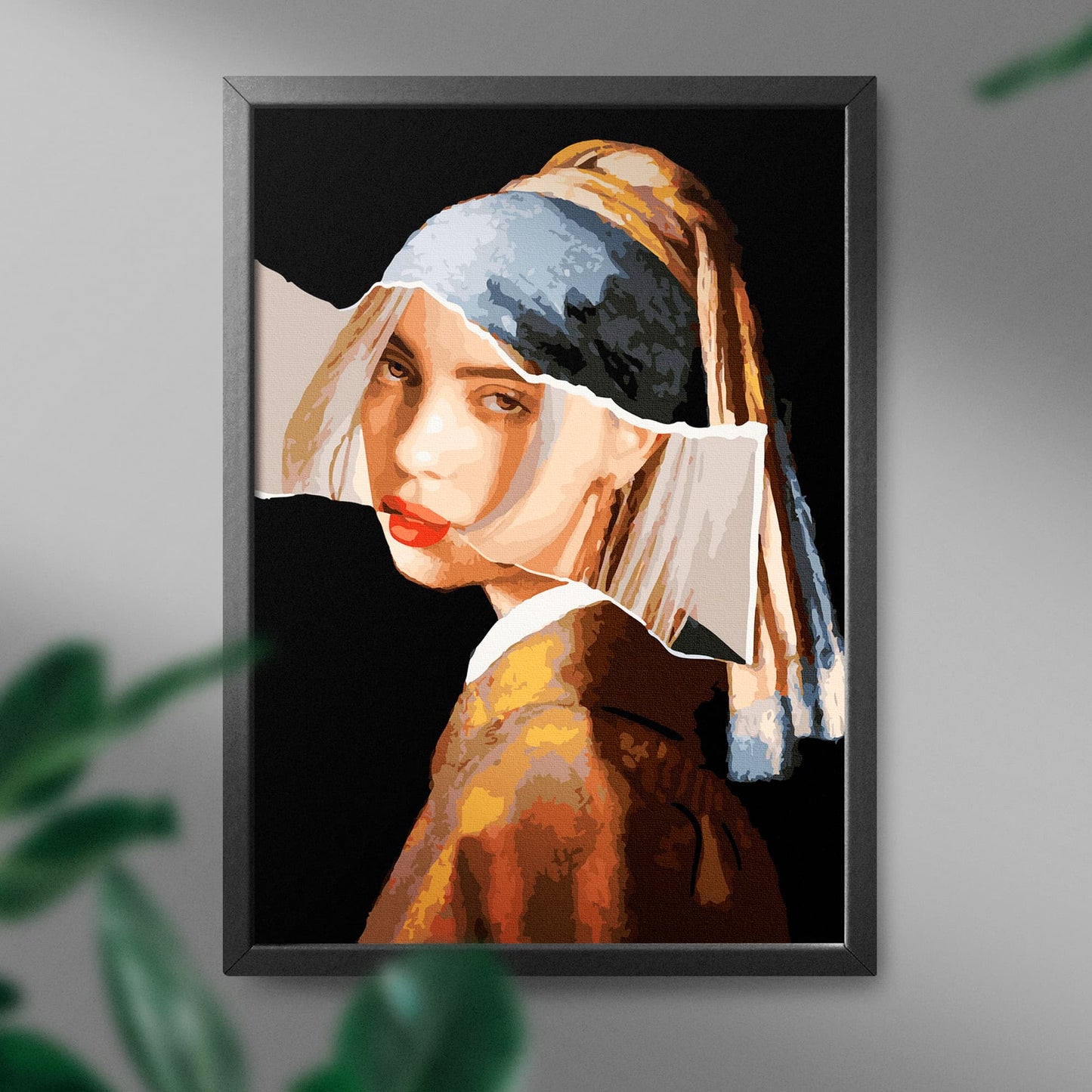 Картина по номерам Жемчужная Сережка от Sovabooks, художественный набор для творчества с изображением сережки из жемчуга
