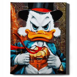 Картина по номерам Дональд Супермен от Sovabooks, изображение супергероя Дональда в стиле игры с красками
