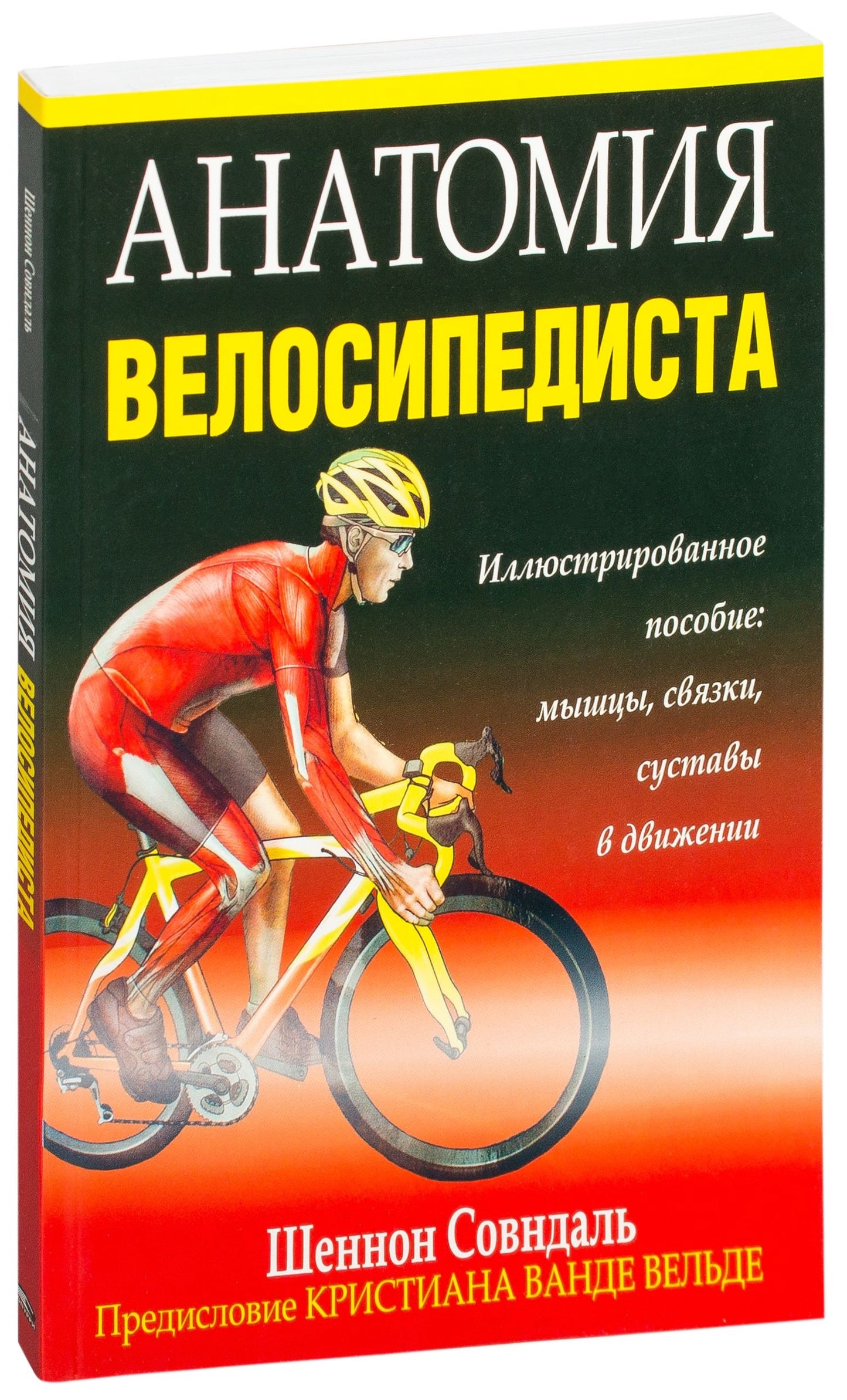 Книга "Анатомия велосипедиста" от Sovabooks, изображение обложки, научное руководство по здоровью и фитнесу велосипедистов