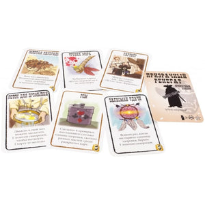 Настольная игра Бэнг! Золотая лихорадка дополнение для вечеринок от Sovabooks, изображение коробки и компонентов игры