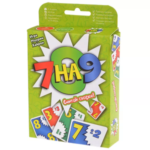 Настольная игра "7 на 9" для детей, второе издание, бренд Sovabooks, изображение на фоне белого цвета