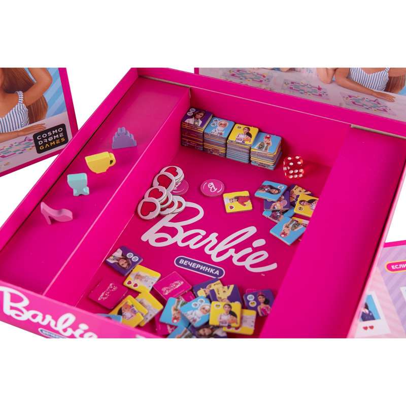 Настольная игра Barbie Вечеринка от Sovabooks, яркая коробка с изображением персонажей для веселых вечеринок