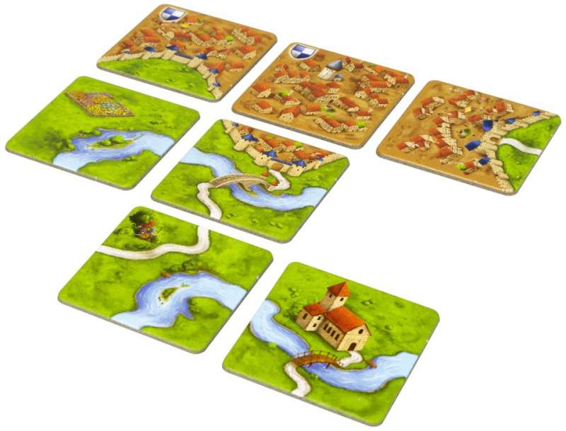 Настольная игра Каркассон Big Box от SOVABOOKS, стратегия, изображение коробки с игровым полем и фигурками.