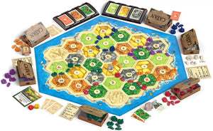 Настольная игра CATAN для 5-6 игроков, стратегическая игра бренда Sovabooks, изображение коробки и компонентов игры