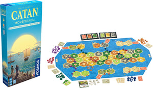 Настольная игра CATAN Мореплавці для 5-6 игроков, стратегическая игра Sovabooks, изображение коробки и игрового поля