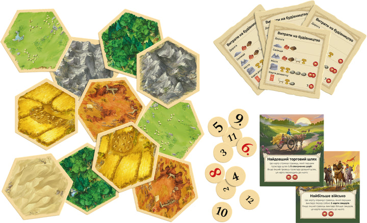 Настільна гра "Catan" для вечірок, настільна гра від Sovabooks з ігровим полем та фішками для гри.