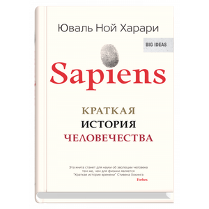 Книга "Sapiens. Краткая история человечества" Уилла Гомперца, русское издание, на обложке с названием и изображением.