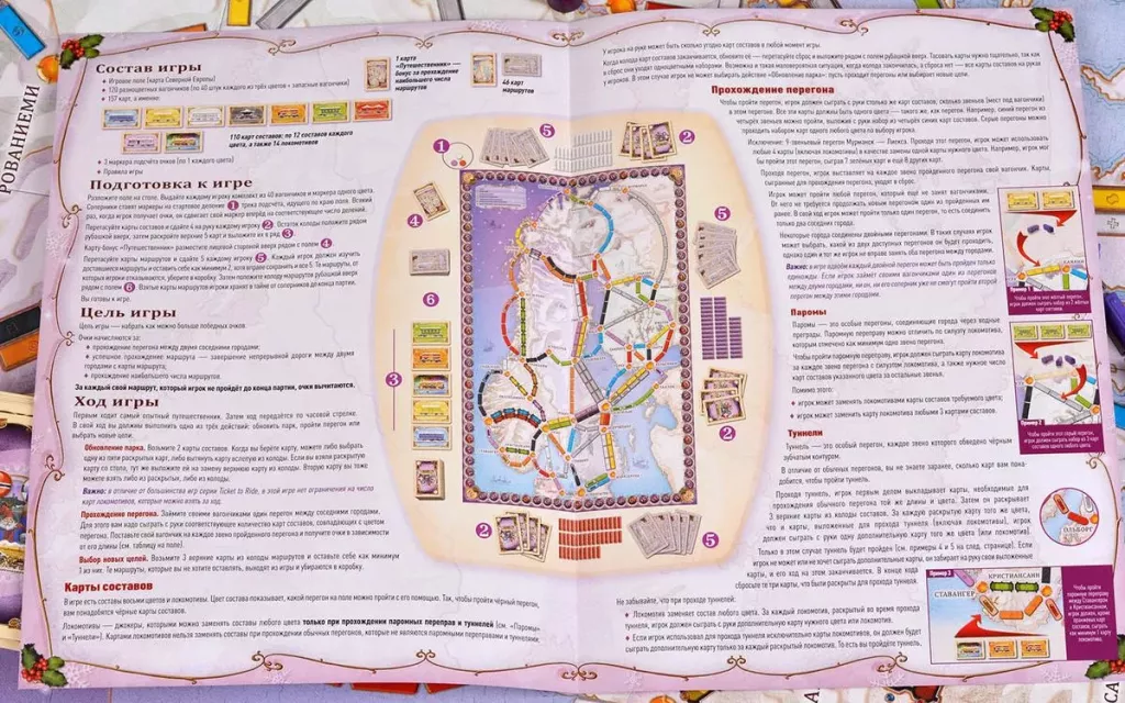 Настольная игра Ticket to Ride: Северные страны от SOVABOOKS, стратегическая игра для любителей приключений и путешествий