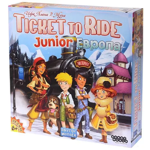 Настольная игра Ticket to Ride Junior Европа от Sovabooks, детская стратегическая игра с картами и игровой доской.