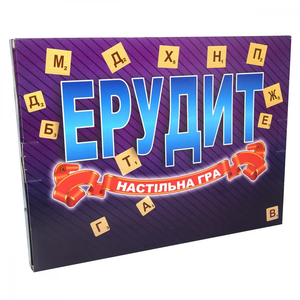Настольная игра Ерудит от Sovabooks, семейная игра для развития логики и стратегического мышления, изображена на изображении.