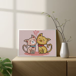 Алмазная мозаика Два котенка (30х20)