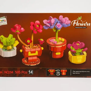 Конструктор «Цветы в горшочках» (505 деталей) — яркий набор для творчества и декора