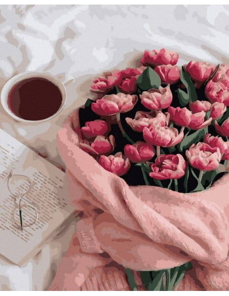 Книга Картина по номерам Букет Тюльпанов - nan | SOVABOOKS