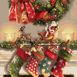 Книга Картина по номерам рождественский камин - nan | SOVABOOKS