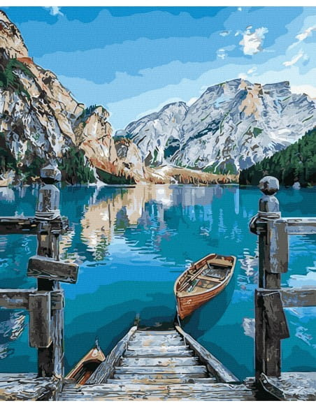 Книга Картина по номерам Лодка в горах - nan | SOVABOOKS