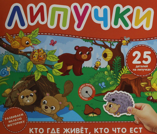 Книга Кто где живет, кто что ест. Книга с липучками Скалкина Ангелина - SOVABOOKS
