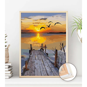 Картина по Номерам Закат на причале